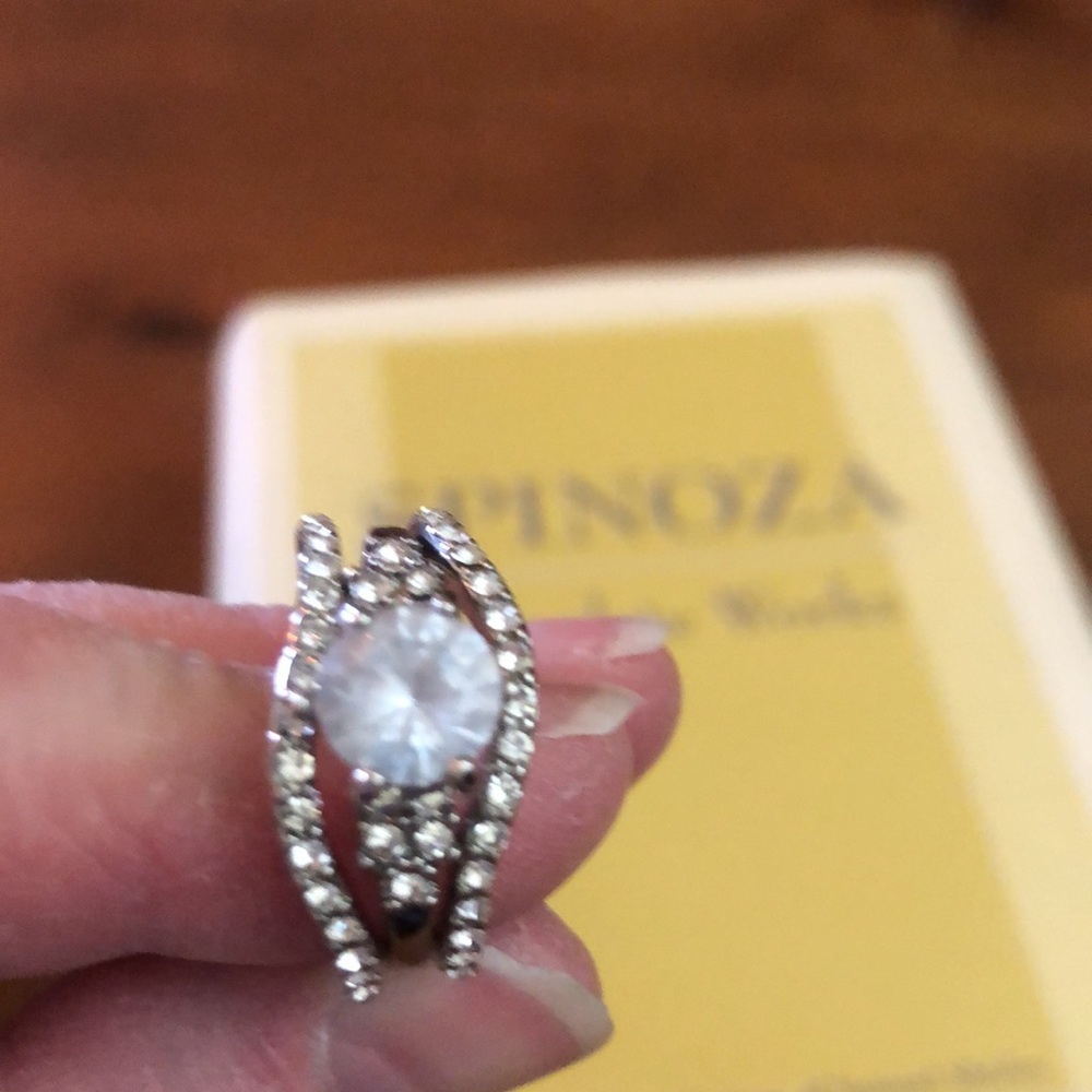 Gifted-Three piece sterling and zirconium ring - Picture 1 of 3